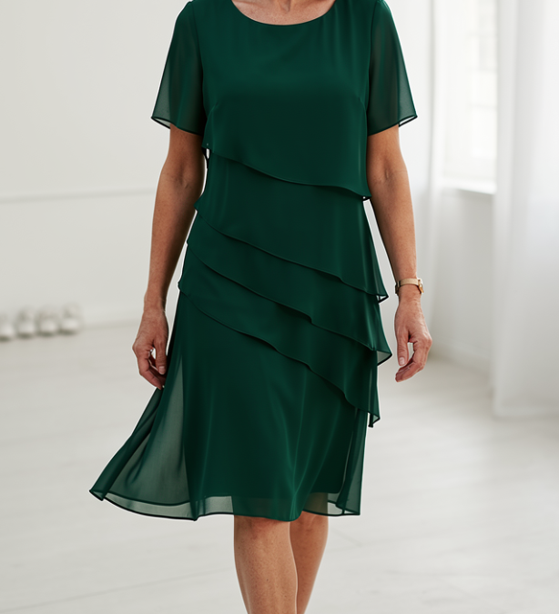 Júlia – elegáns fodros ruha