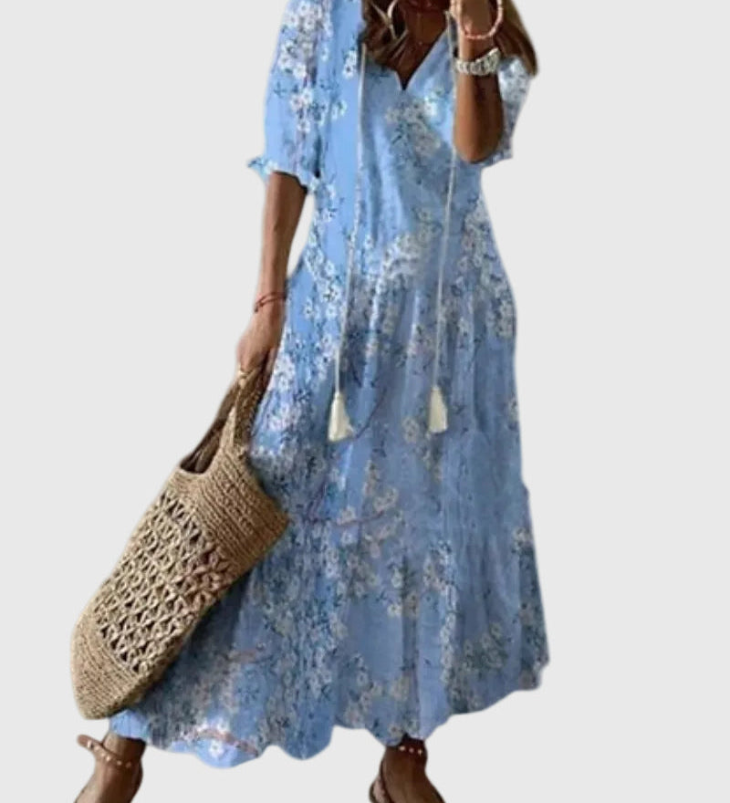 Amália - Boho Vintage Nyári Maxi Ruha