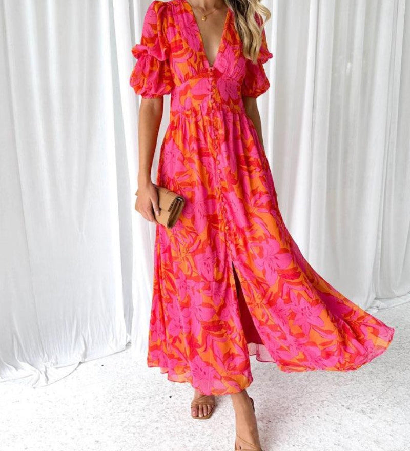 Hajnal – napfényes elegáns maxi ruha