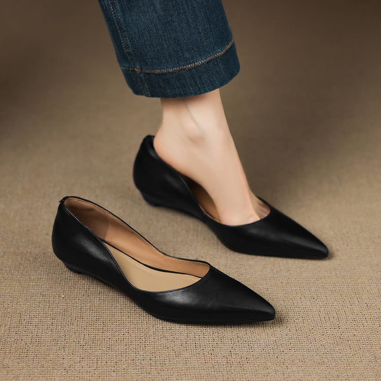 Arla – valódi bőr hegyes elegáns slip-on cipő