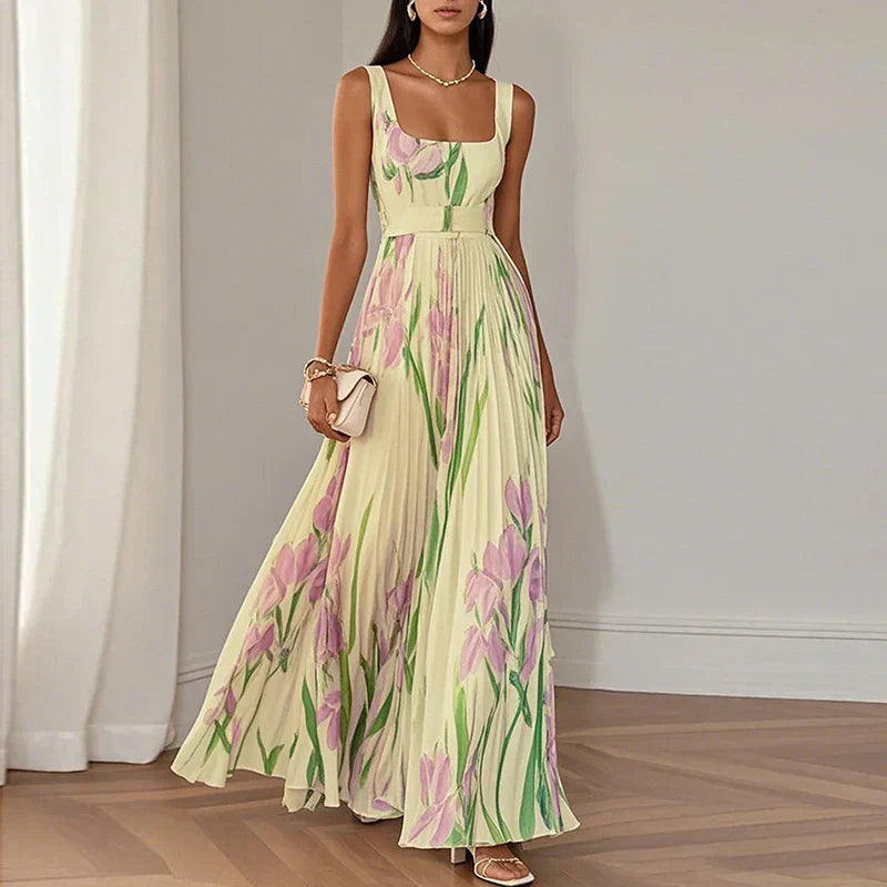 Lyra – elegáns virágos maxi ruha