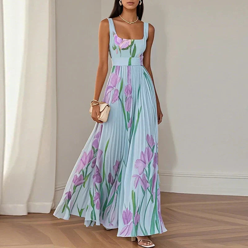 Lyra – elegáns virágos maxi ruha