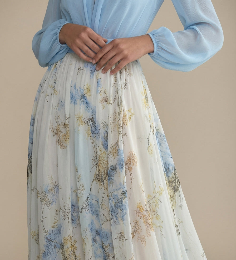 Vera – virágmintás elegáns nőies maxi ruha